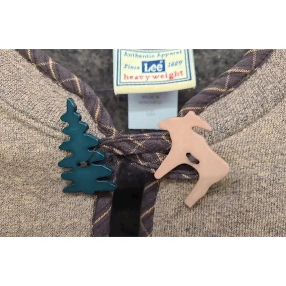 Rare Vintage Lee Brown House Reindeer Ugly Christmas Sweater - L - Picture 5 of 7